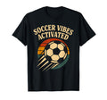 Soccer Vibes Activated Ball Player Fan T-Shirt - Aesthetic Graphic Unisex