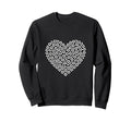 Heart Shaped Soccer Ball Art Sweatshirt - Novelty Apparel for Adults