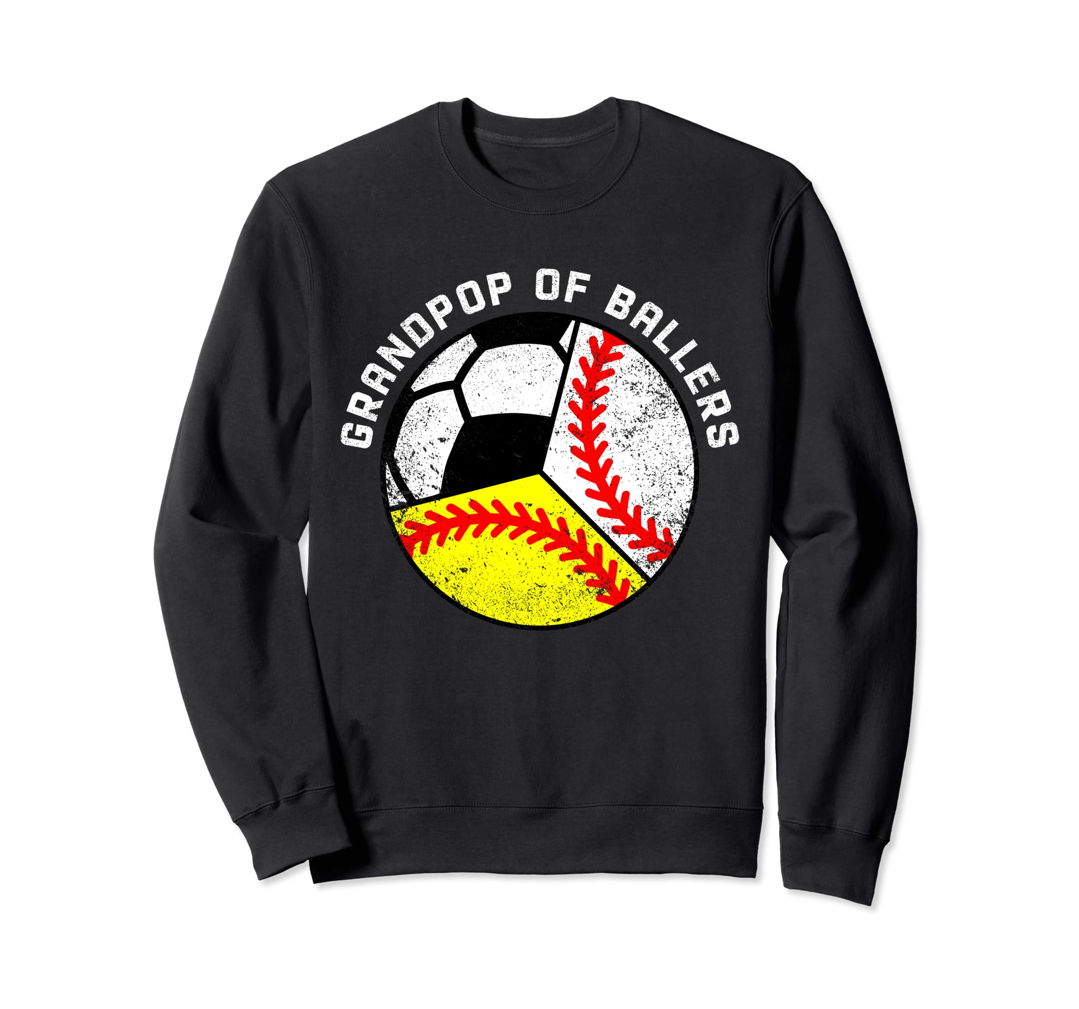 Grandpop Ballers Funny Baseball Sweatshirt - Trendy Graphic Men Women