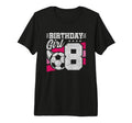 8 Year Old Birthday Soccer Party 8Th T-Shirt - Aesthetic Graphic Unisex
