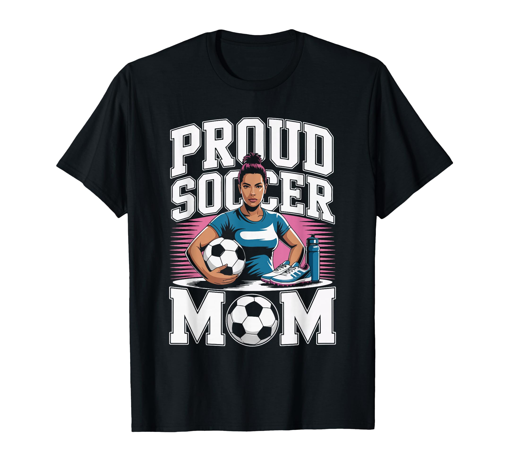 Proud Soccer Mom Sunset Vibes T-Shirt - Fun Novelty Design Men Women