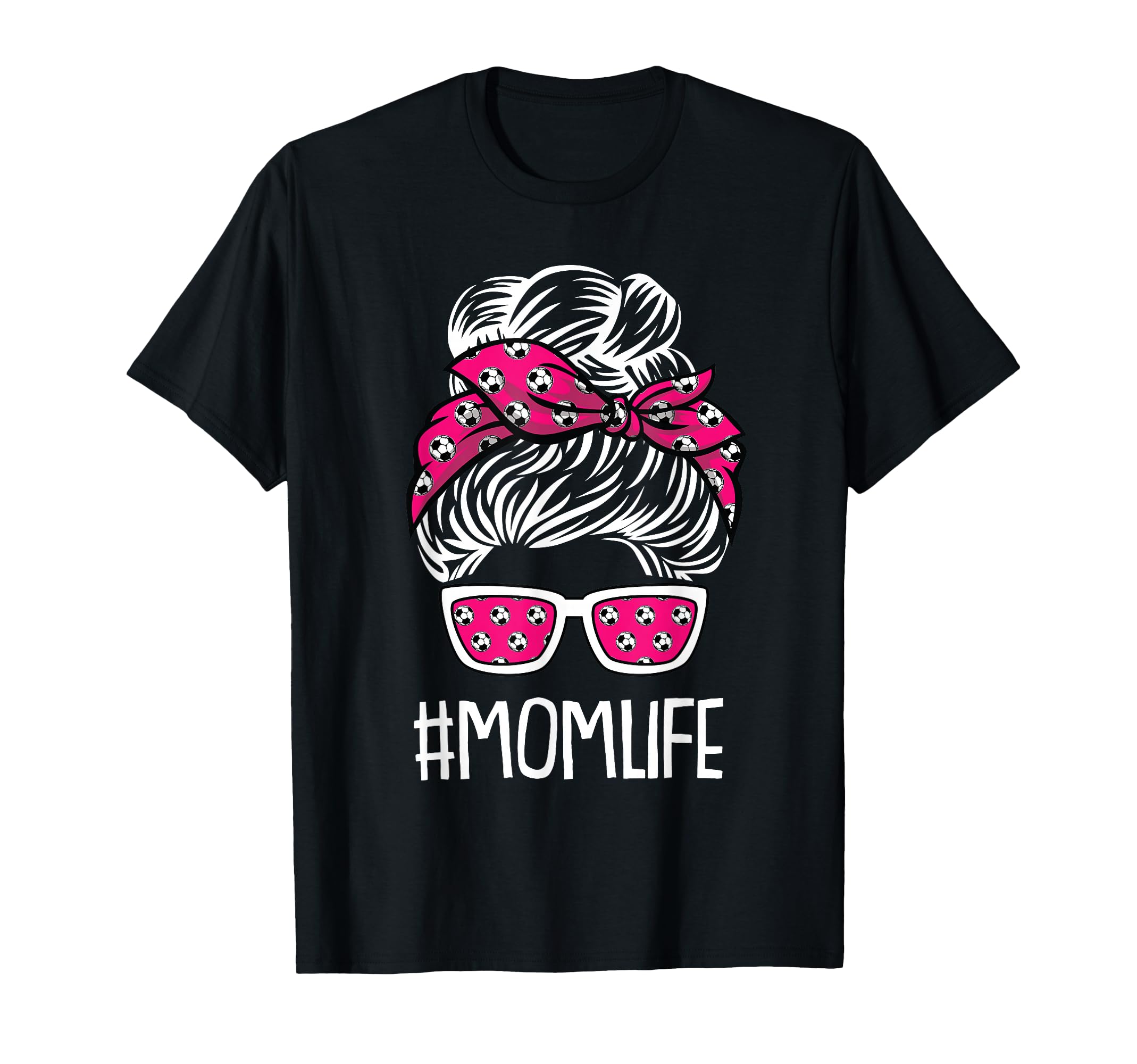 Mom Life Mothers Day Soccer Ball T-Shirt - Novelty Apparel for Adults