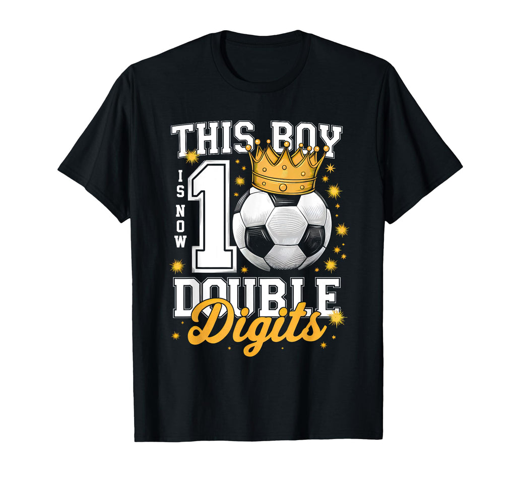 This Double Digits Ten Soccer 10 T-Shirt - Novelty Apparel for Adults