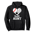 Ball Aunt Heart Baseball Volleyball Hoodie - Novelty Apparel Men Women