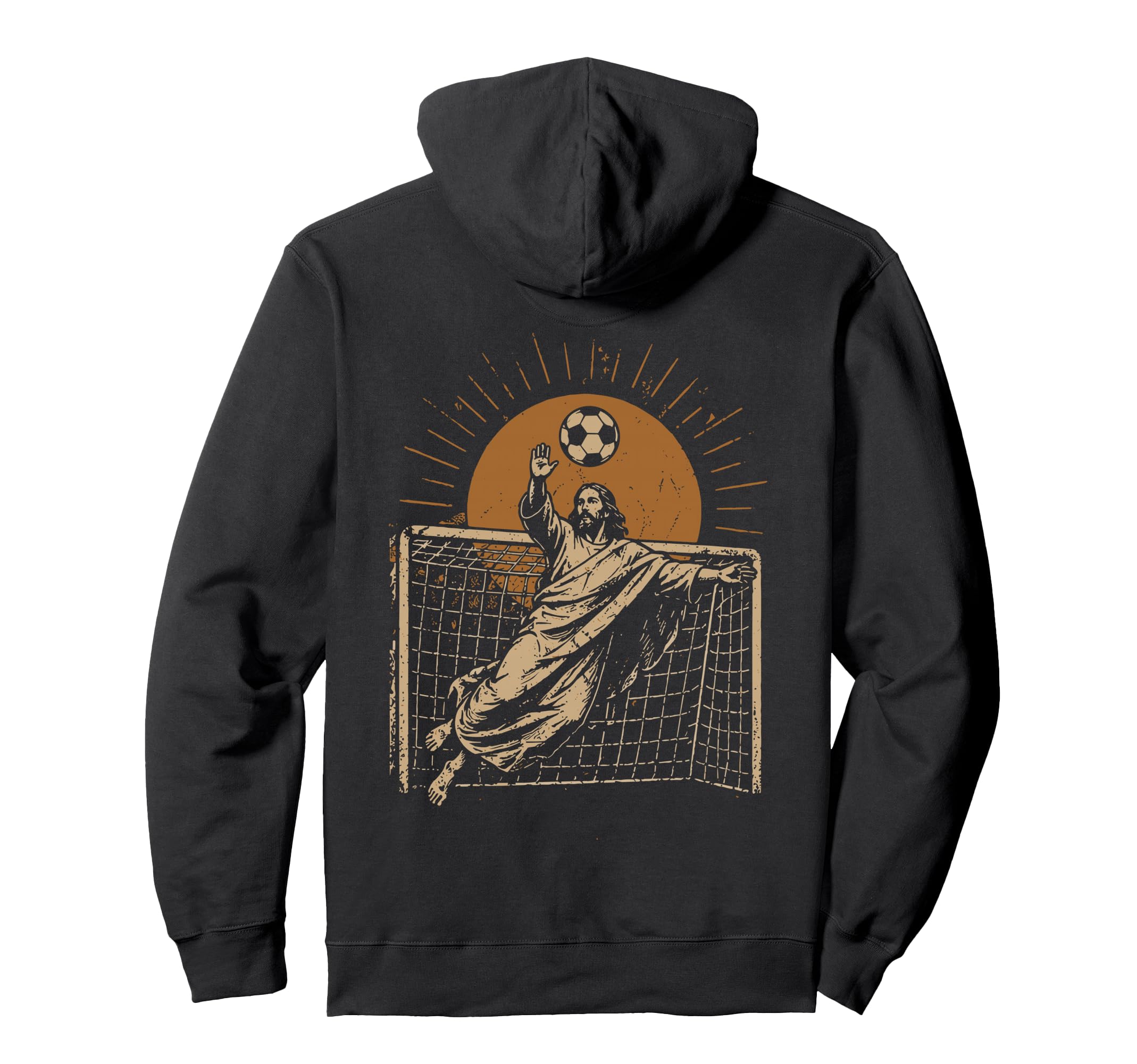 Jesus Soccer Goalkeeper Football Hoodie - Casual Everyday Wear for Adults