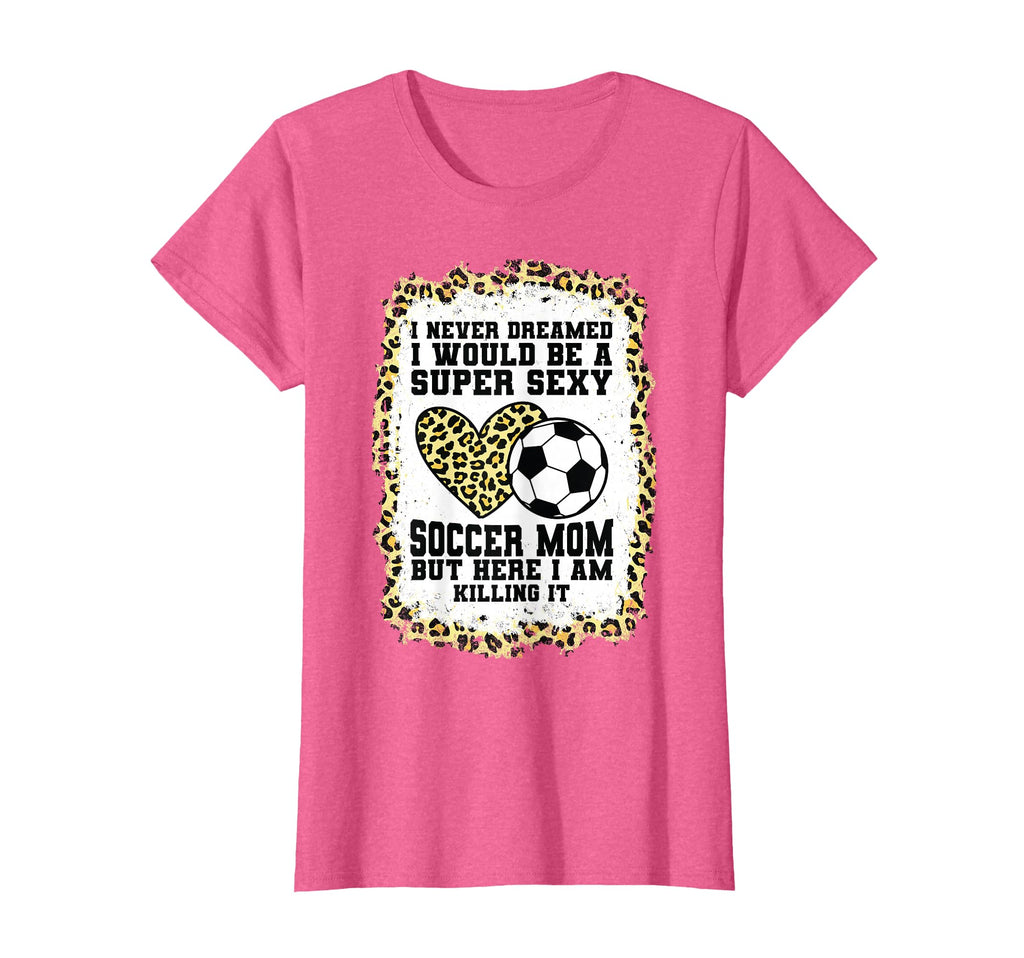 Super Sexy Soccer Mom Heart Soccer T-Shirt - Aesthetic Graphic Men Women