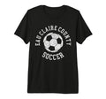 Eau Claire County Soccer Distressed T-Shirt - Casual Everyday Wear Unisex