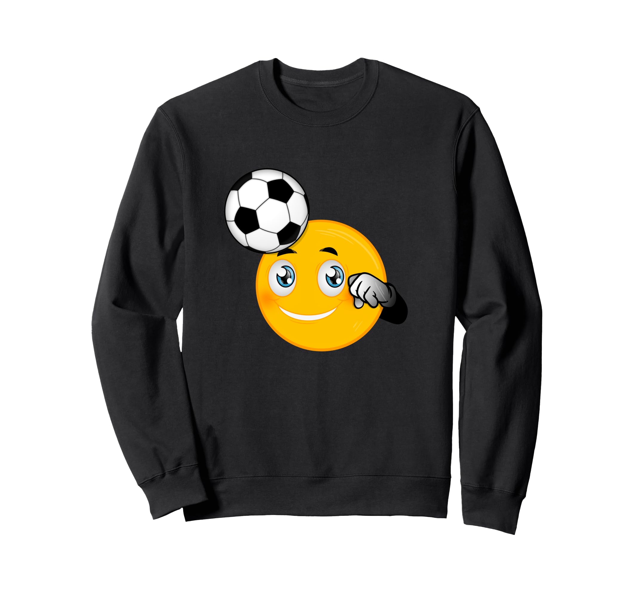 Soccer Emoticon Face Funny Coach Sweatshirt - Custom Art Print Unisex
