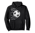 Winning Goal Soccer Ball Inside Net Hoodie - Minimalist Print for Adults