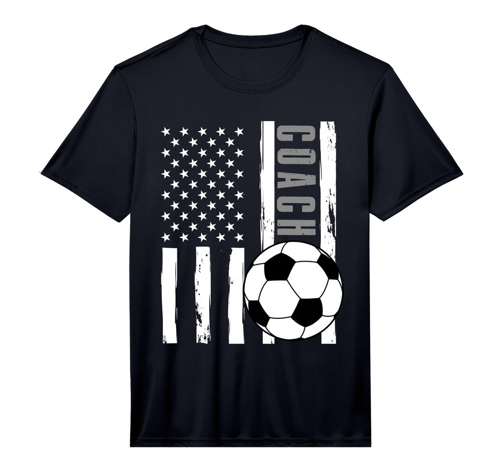 Usa Flag Soccer Coach Funny Soccer T-Shirt - Unique Graphic for Adults