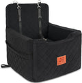 Dog Car Seat for Small/Medium Dogs Under 35lbs,Memory Foam Dog Booster Seats,Detachable and Washable Traval Pet Car Seat,Dogs Bed with 2 Safety Belts(Balck)