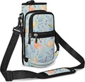 25/32/40/64oz Water Bottle Bag Holder Carrier-Insulated Crossbody Sling Case Sleeve with Strap & Pockets for Men Women Gym Cycling Travel Walking Hiking Camping