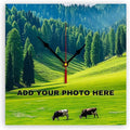 Generic Custom Wall Clock Personalized Wall Photo Customized Round Clock for Birthday Wedding Present Wedding Friend Family Lover, 12inch-30cm