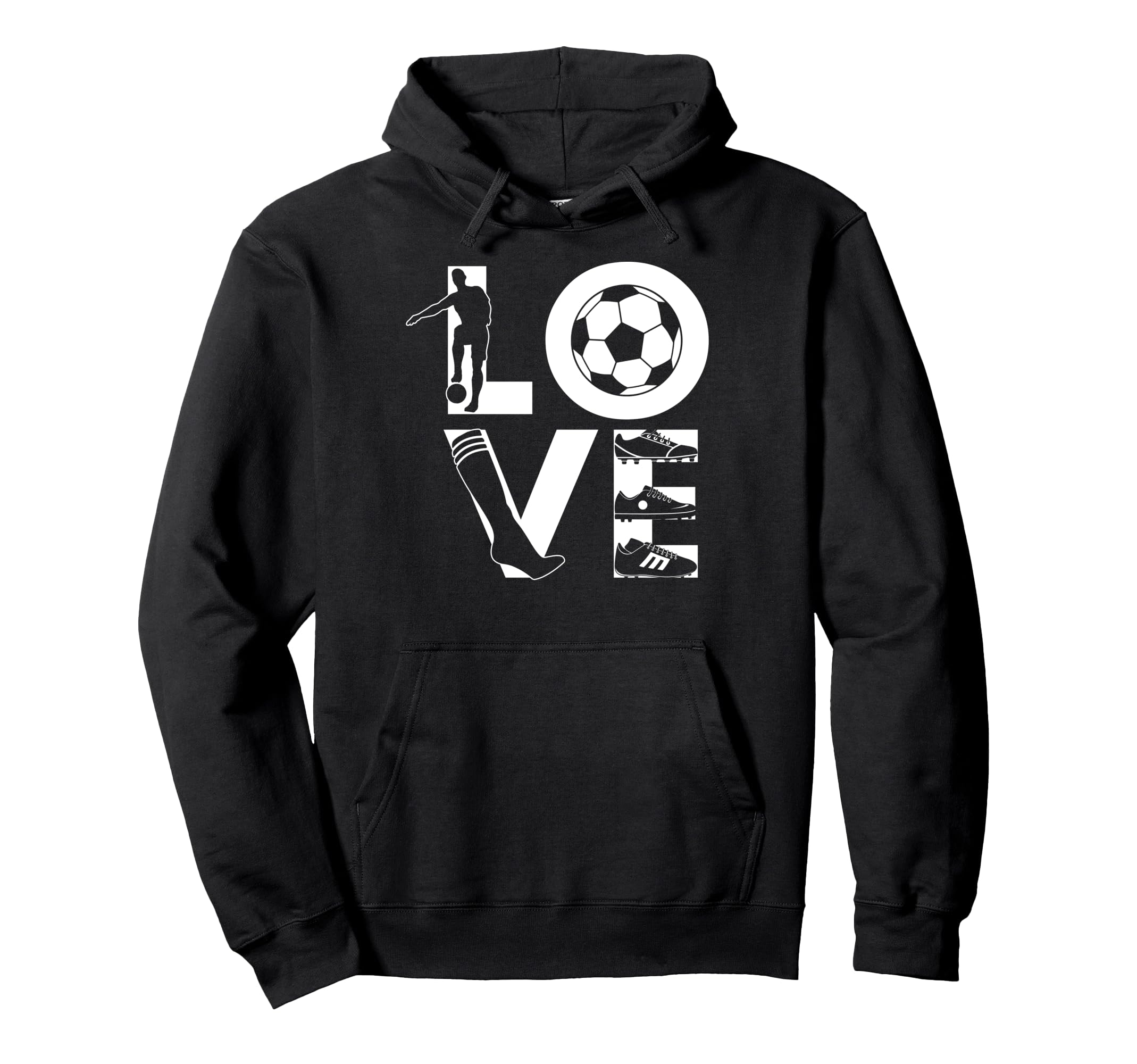 Soccer Love Gift Football Player Teens Hoodie - Custom Art Print Unisex