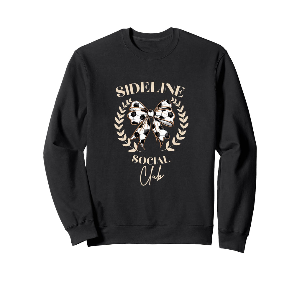 Sideline Social Club Coquette Soccer Mom Sweatshirt - Graphic Print Unisex