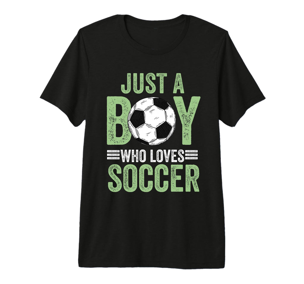 Just Who Loves Soccer Football Tri T-Shirt - Minimalist Print for Adults