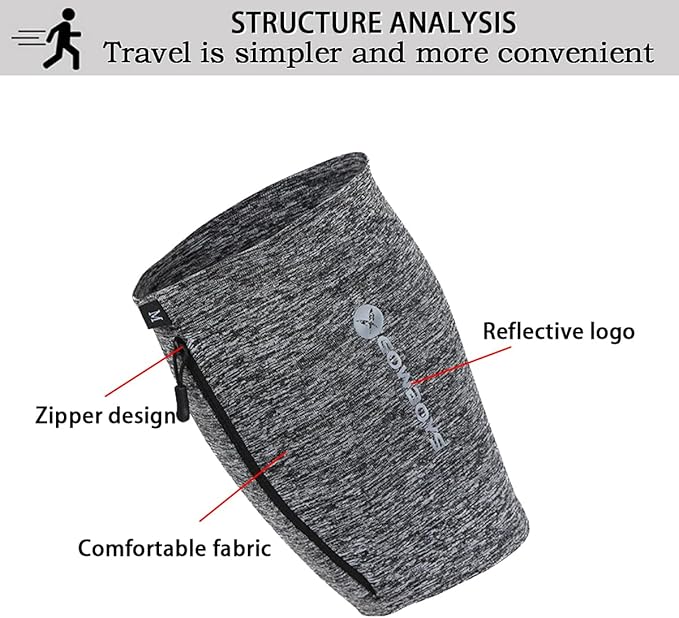 Running Phone Armband for Men Women,Universal Arm Bands for Phones Below 8 Inches,Waterproof Cell Phone Armband for Hiking,Running,Cycling,Climbing(Grey S)