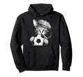 Flat Cap Smoking Feline Kitten Team Hoodie - Fun Novelty Design for Adults