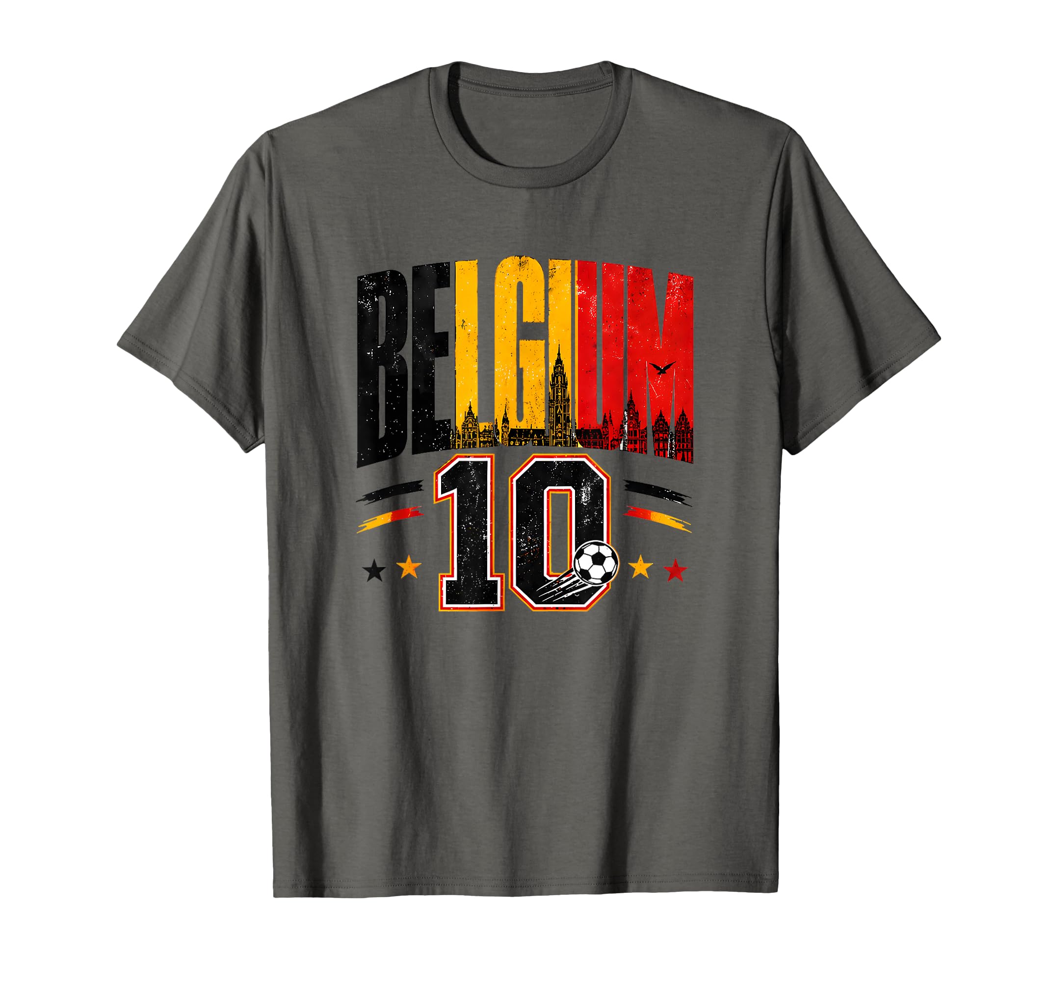 Belgium Football 10 Soccer Lovers T-Shirt - Fun Novelty Design for Adults