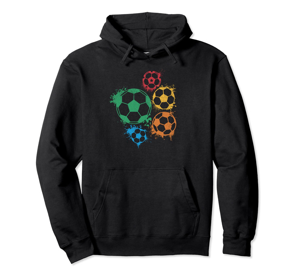 Soccer Sports Player Colorful Ball Hoodie - Streetwear Style for Adults