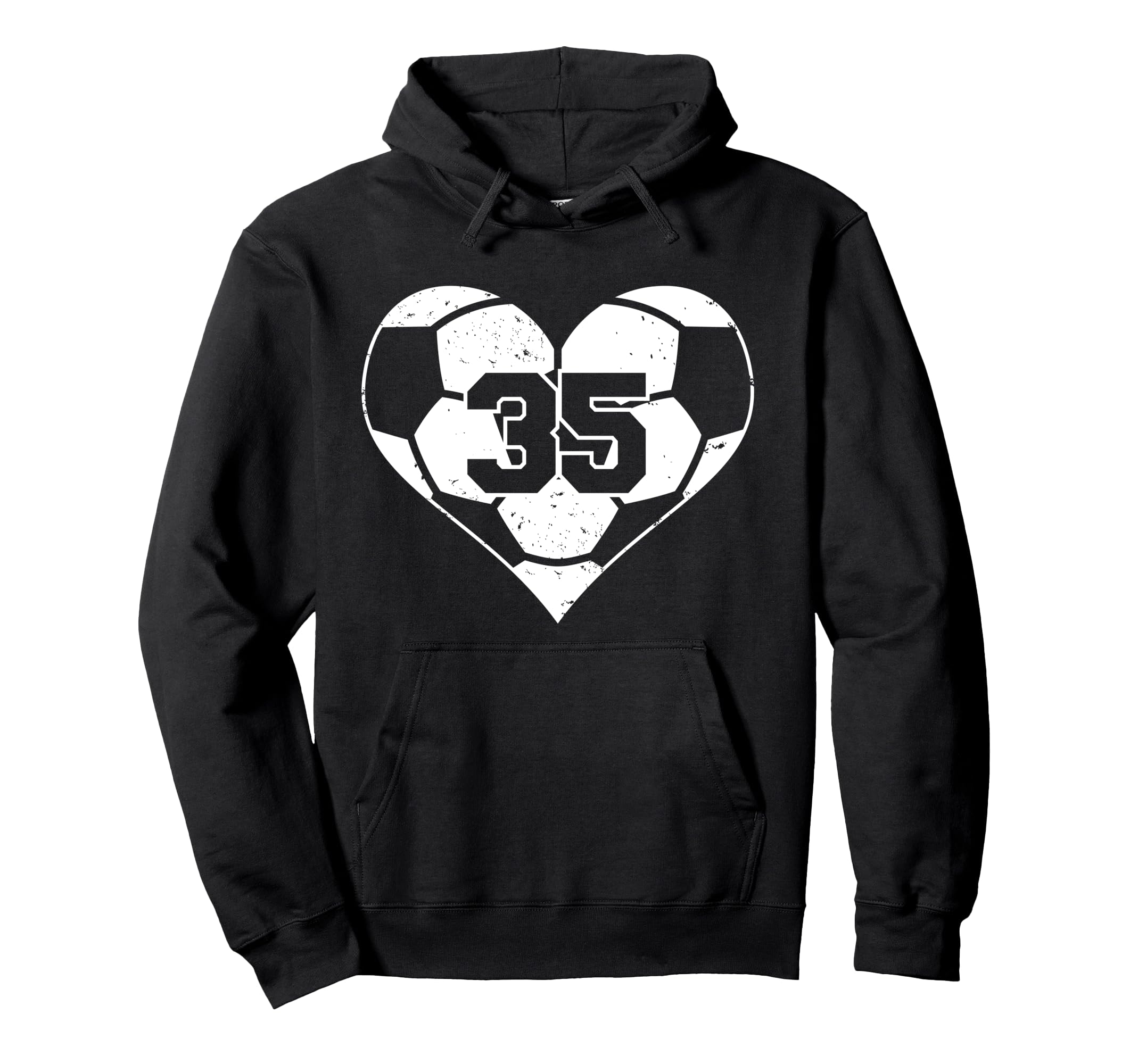 Soccer Number 35 Jersey Funny Soccer Hoodie - Trendy Graphic for Adults