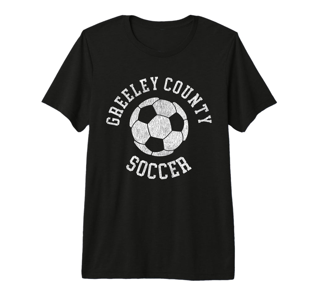 Greeley County Soccer Distressed 90S T-Shirt - Custom Art Print for Adults