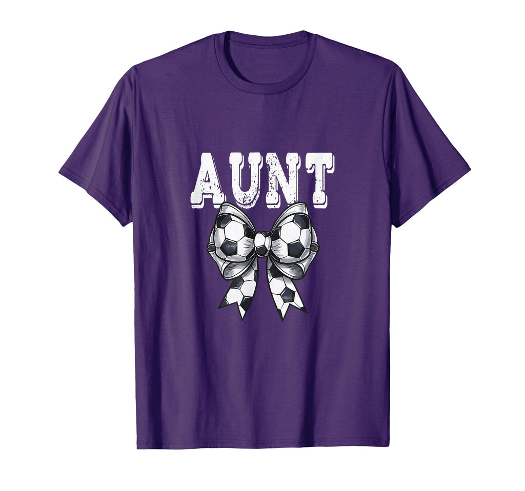 Coquette Soccer Bow Mom Aunt Grandma T-Shirt - Trendy Graphic for Adults