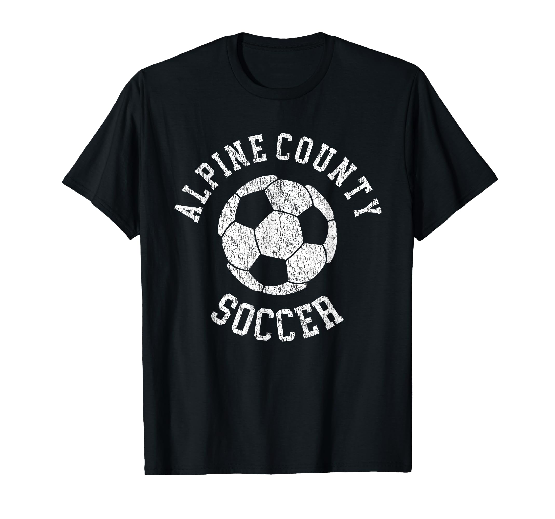 Alpine County Soccer Distressed 90S T-Shirt - Aesthetic Graphic Unisex