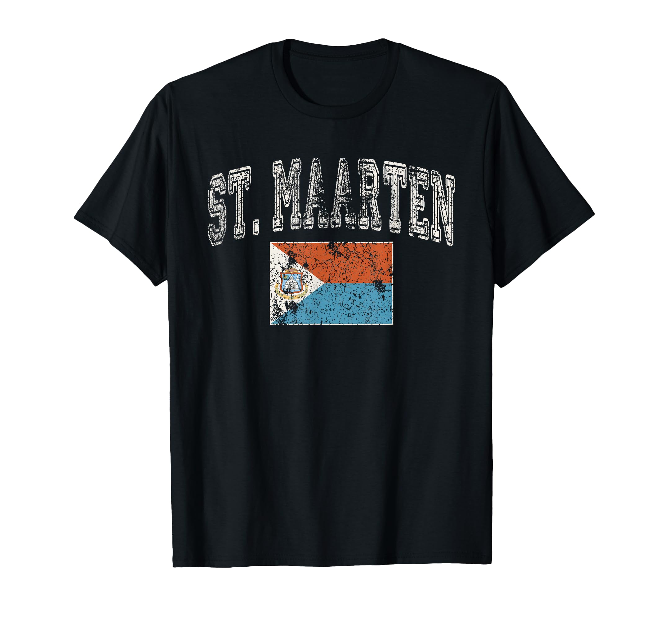 Faded St Maarten Flag T-Shirt - Streetwear Style for Adults