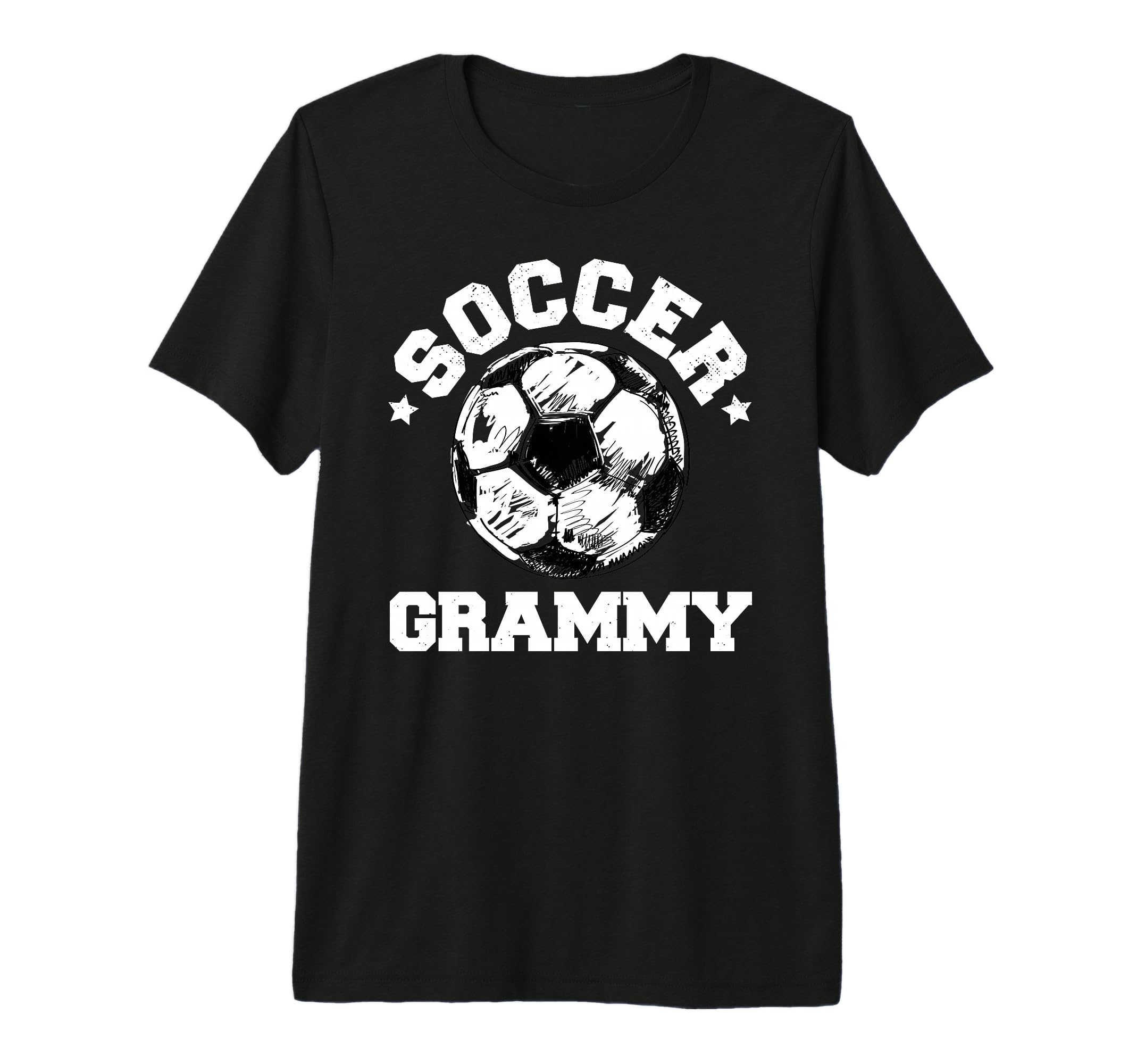 Soccer Grammy Soccer Ball Distressed T-Shirt - Minimalist Print for Adults