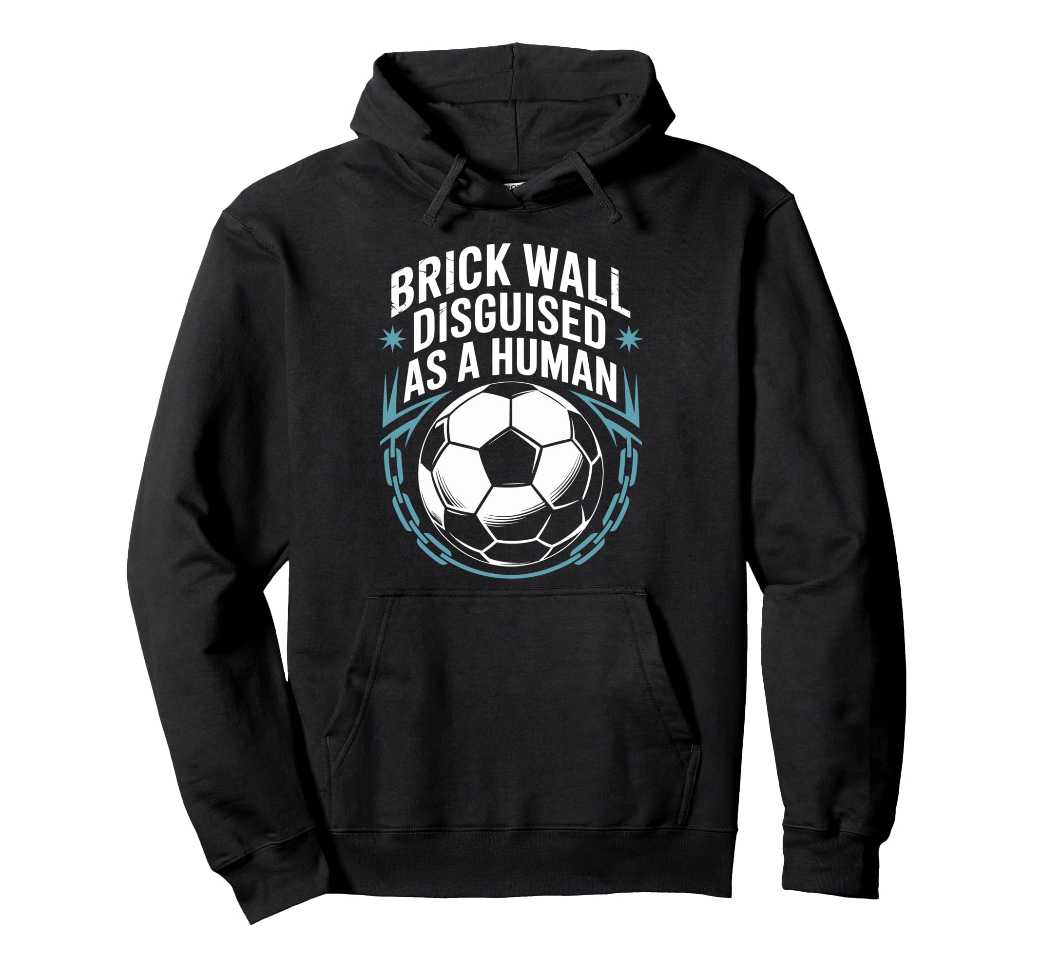Coach Soccer Player Brick Wall Hoodie - Novelty Apparel for Adults