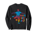 Vibrant Soccer Vibes Only Colorful Sweatshirt - Novelty Apparel for Adults