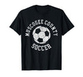 Muscogee County Soccer Distressed 90S T-Shirt - Novelty Apparel for Adults