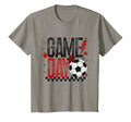 Game Day Soccer Season Checkered T-Shirt - Minimalist Print for Adults