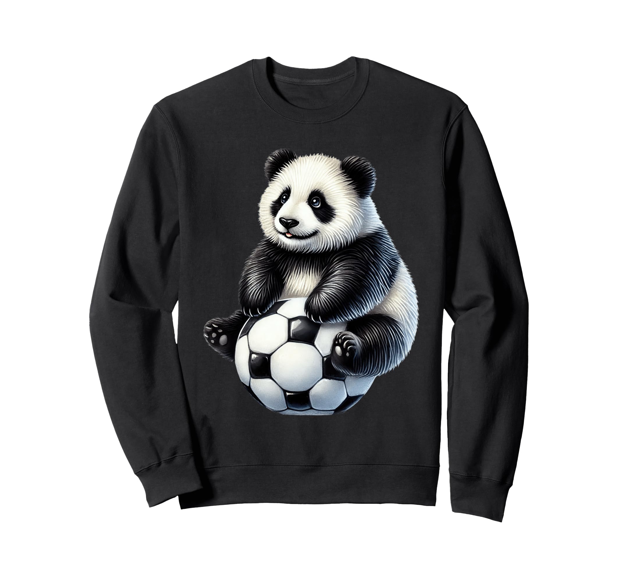 Panda Soccer Player Animal Fan Art Sweatshirt - Fun Novelty Design Unisex