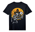 Soccer Skeleton Halloween Soccer T-Shirt - Novelty Apparel Men Women