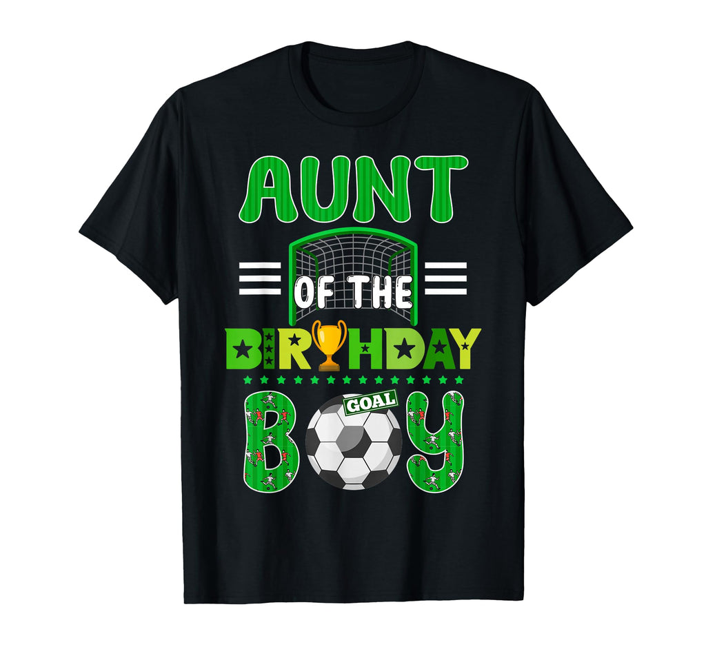 Aunt Birthday Soccer Goal Family T-Shirt - Graphic Print for Adults