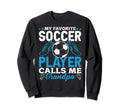 Soccer Player Calls Me Grandpa Sweatshirt - Minimalist Print for Adults