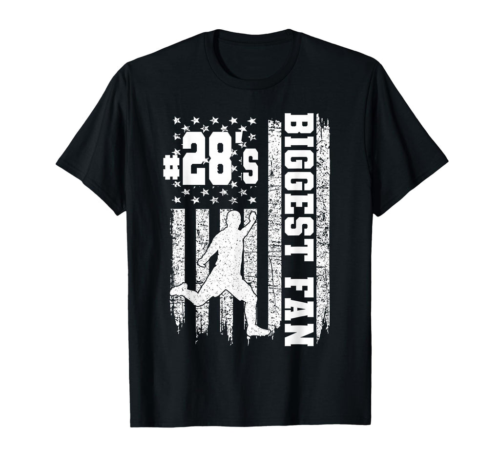 Soccer Biggest Fan Number 28 Proud T-Shirt - Minimalist Print for Adults