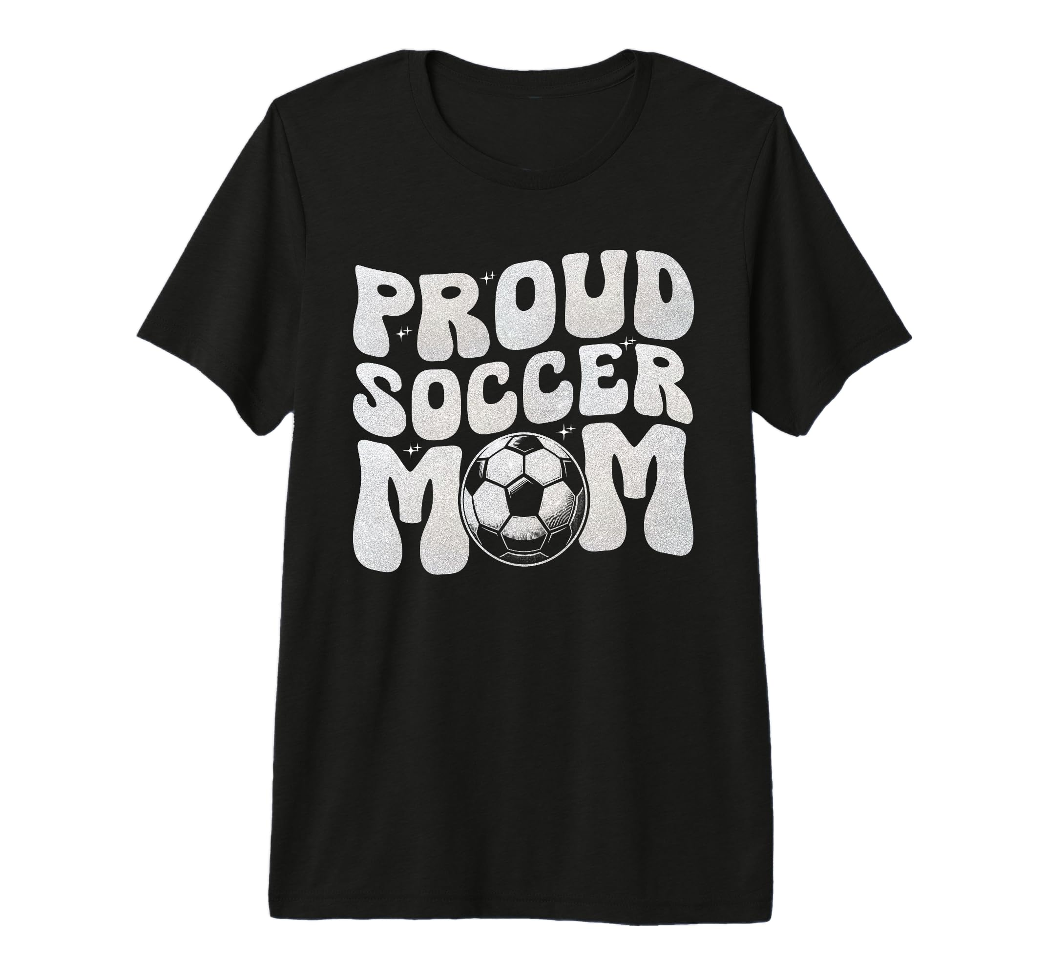 Proud Soccer Mom Football Mama Soccer T-Shirt - Novelty Apparel for Adults