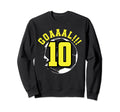 10Th Birthday 10 Years Soccer Sweatshirt - Minimalist Print for Adults