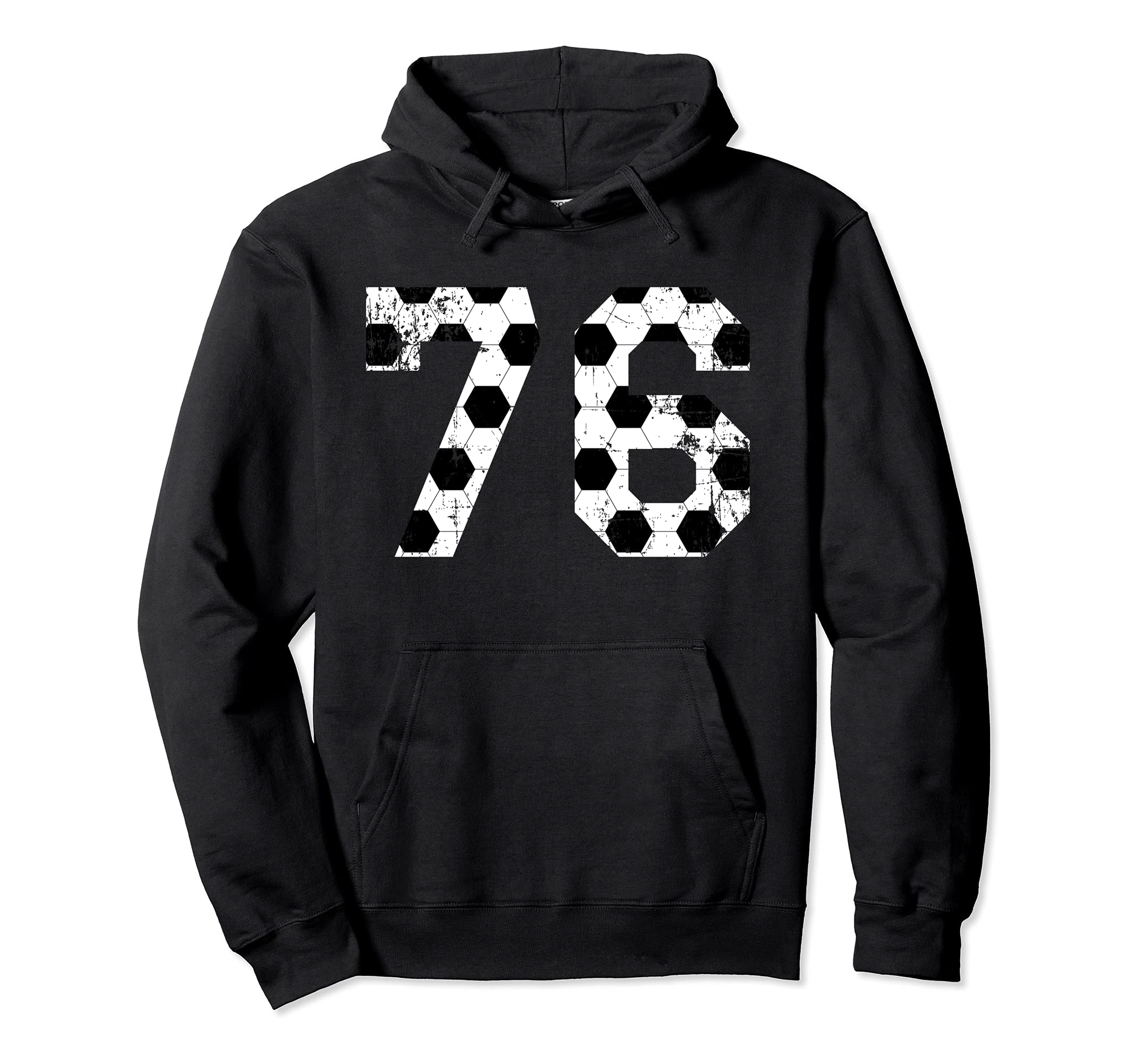 Soccer 76 Jersey Number Hoodie - Novelty Apparel Men Women