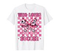 Just Who Loves Soccer Coquette Bow T-Shirt - Streetwear Style Unisex