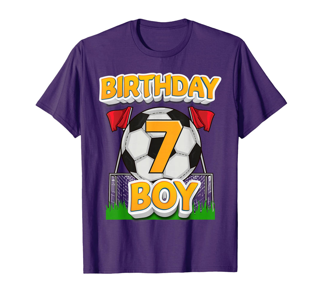 Soccer Birthday 7 Year Old Soccer T-Shirt - Graphic Print for Adults