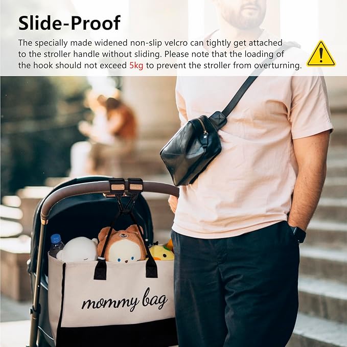 TOPDesign Universal Baby Stroller Organizer, Stroller Caddy with Detachable Mesh Bag & Heightened Insulated Cup Holders & Non-Slip Secure Hooks Accessories, Fits Most Strollers (Tropical Rainforest)