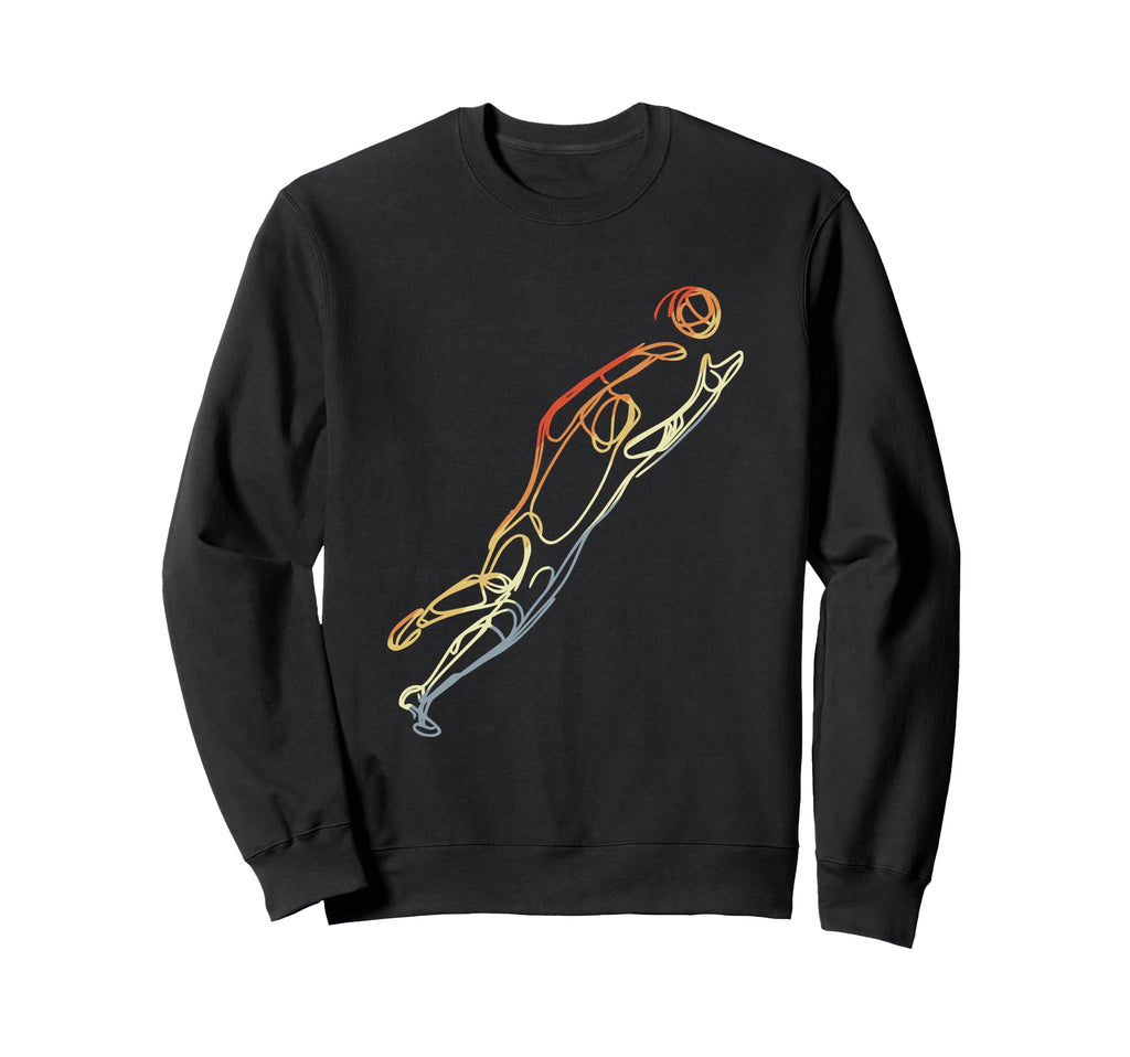 Soccer Goalkeeper Sketch Sweatshirt - Graphic Print for Adults