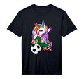Dabbing Unicorn Algeria Soccer T-Shirt - Fun Novelty Design for Adults
