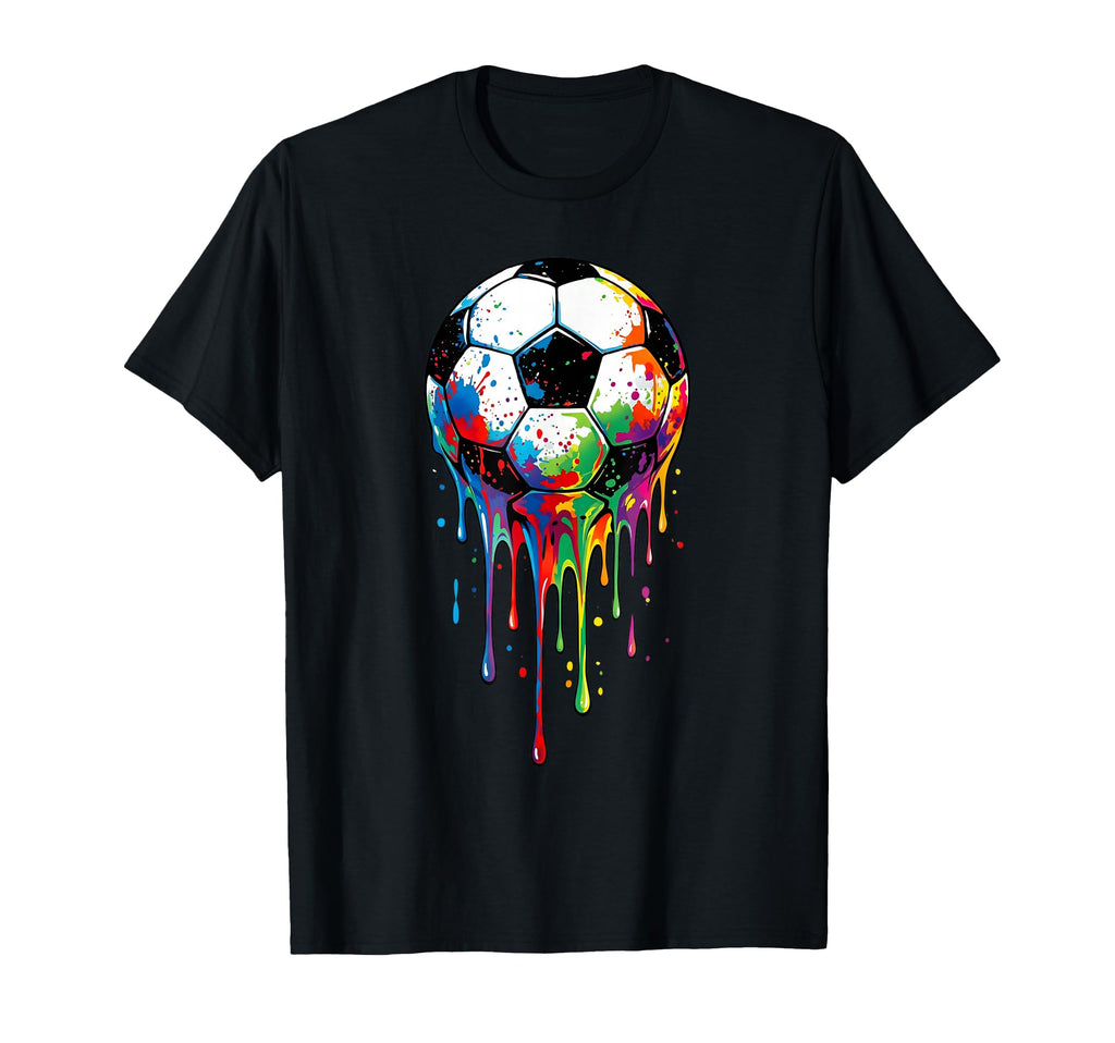 Dripping Soccer Drip Ice Cream Drip T-Shirt - Custom Art Print Men Women