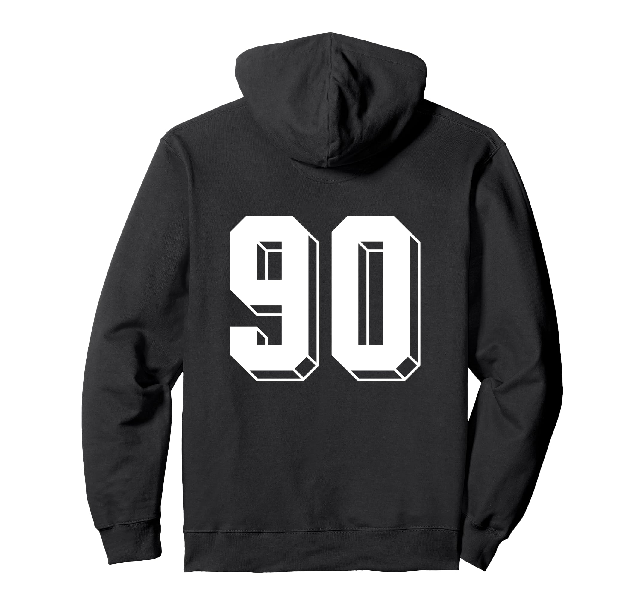 Number 90 Backside 80S 90S Team Jersey Hoodie - Trendy Graphic Unisex