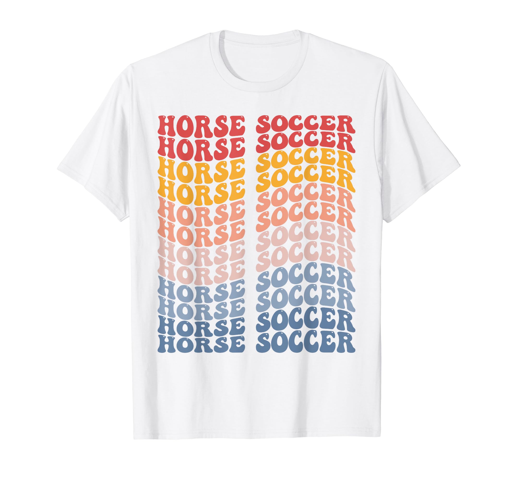 Horse Soccer Groovy Sports T-Shirt - Casual Everyday Wear Unisex